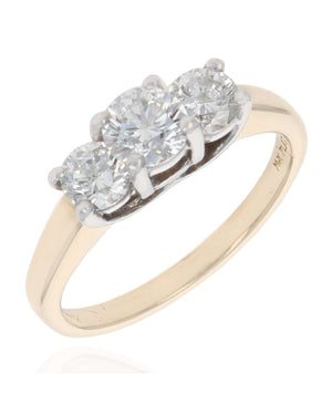 Past, Present, Future 3 Stone Diamond Ring