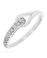 Diamond Hook and Eye Motif Ring