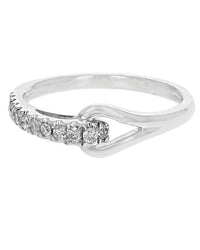 Diamond Hook and Eye Motif Ring