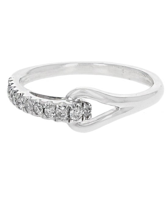Diamond Hook and Eye Motif Ring