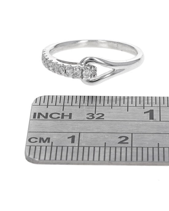 Diamond Hook and Eye Motif Ring