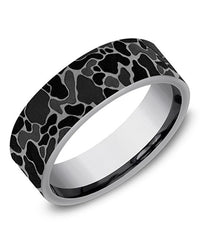 Gentlemen's Duck Camo Comfort Fit Band in Grey Tantalum