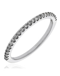 Thin Diamond Band in White Gold