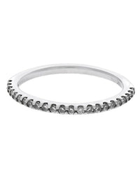 Thin Diamond Band in White Gold