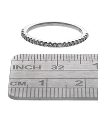 Thin Diamond Band in White Gold