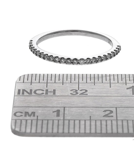Thin Diamond Band in White Gold