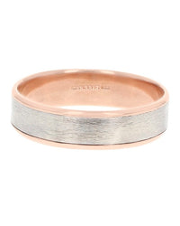 Gentleman's Rose and White Gold Wedding Band