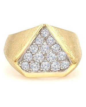 Diamond Design Ring in Yellow Gold