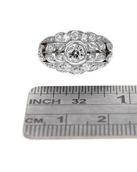 European Diamond Scalloped Edge Ring