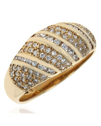 Diamond Tapered Band in Yellow Gold