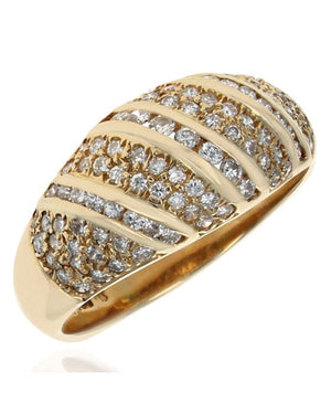 Diamond Tapered Band in Yellow Gold