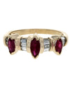 Alternating Diamond and Ruby Ring