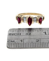 Alternating Diamond and Ruby Ring