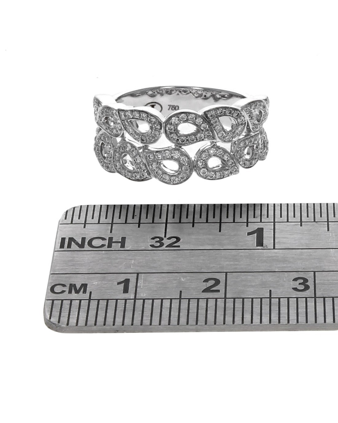 2 Row Diamond Paisley Motif Band