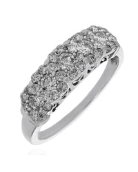 5 Cluster Diamond Ring in White Gold