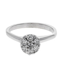 Diamond Cluster Ring in White Gold