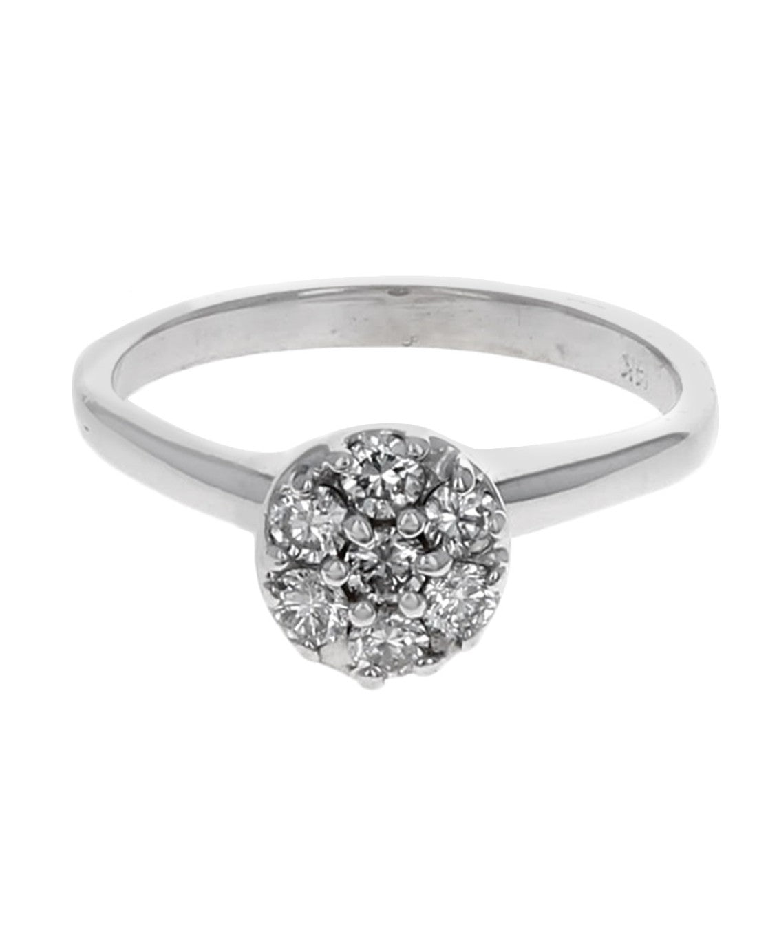 Diamond Cluster Ring in White Gold