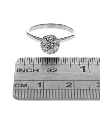 Diamond Cluster Ring in White Gold