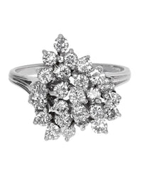 Diamond Cluster Ring in White Gold