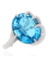 Fancy Cut Swiss Blue Topaz Fashion Ring