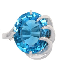 Fancy Cut Swiss Blue Topaz Fashion Ring