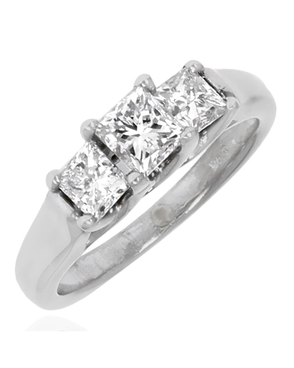 3 Stone Princess Diamond Ring