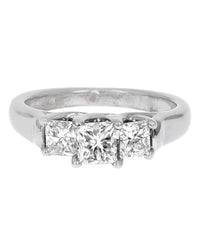 3 Stone Princess Diamond Ring