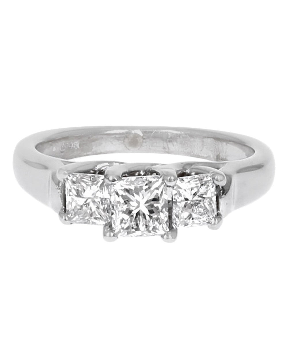 3 Stone Princess Diamond Ring