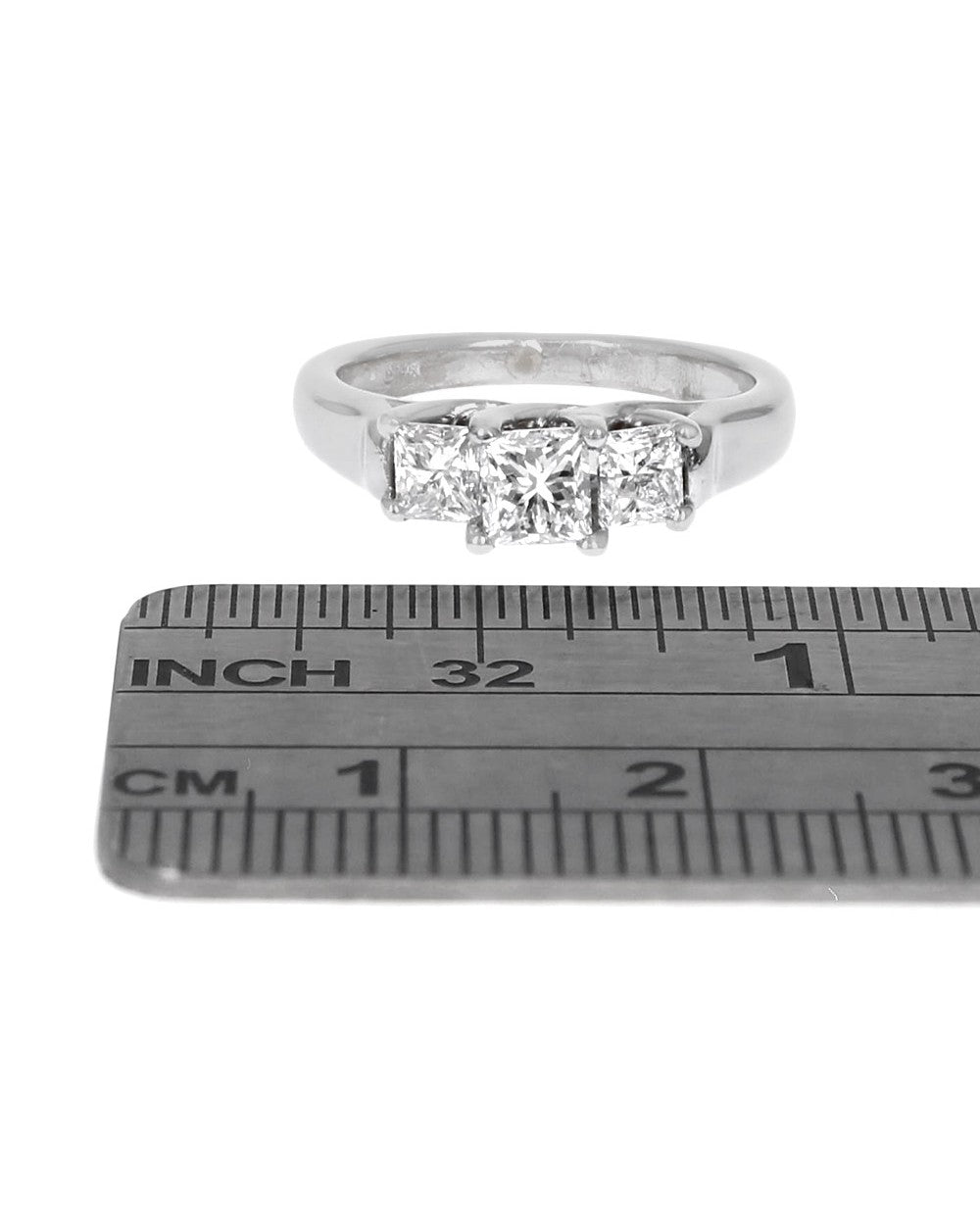 3 Stone Princess Diamond Ring