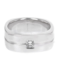 Gentlemans Princess Diamond Solitaire Band