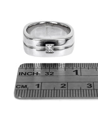 Gentlemans Princess Diamond Solitaire Band