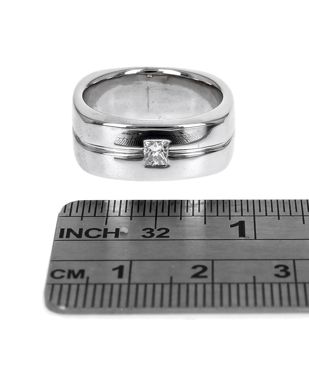Gentlemans Princess Diamond Solitaire Band