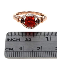 LeVian Mexican Fire Opal and Diamond Accent Ring in Rose Gold