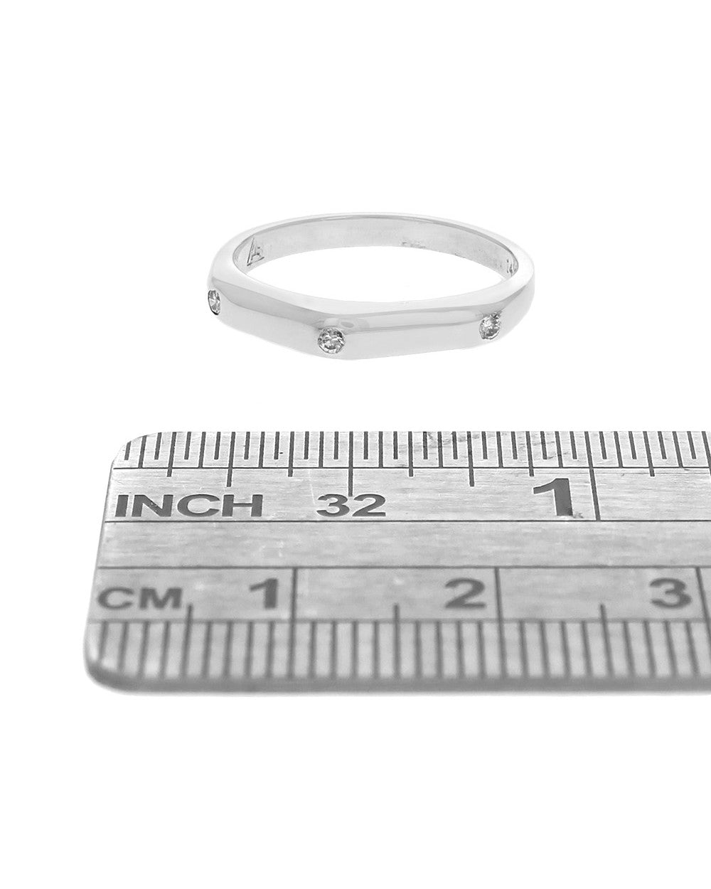 Diamond Stack Band in White Gold