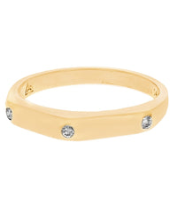 Diamond Stack Band in Yellow Gold