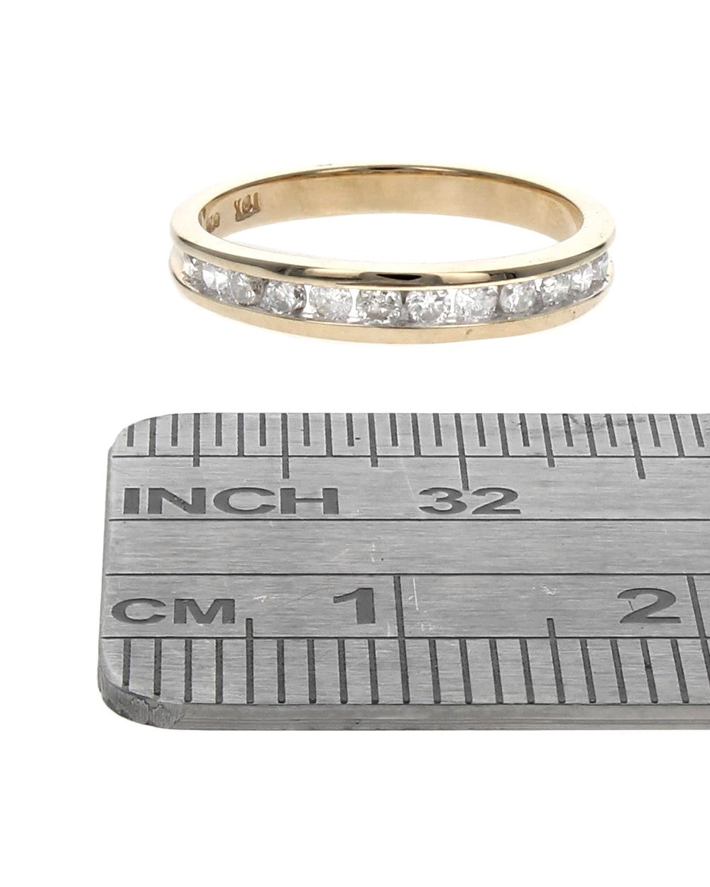 Diamond Tapered Band in Yellow Gold