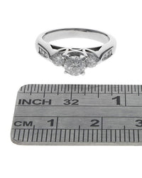 3 Stone Diamond Engagement Ring in White Gold