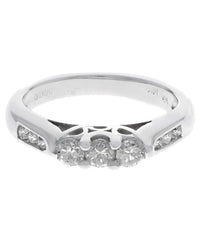 Three Stone Diamond Wedding Ring