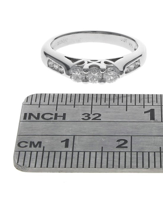 Three Stone Diamond Wedding Ring