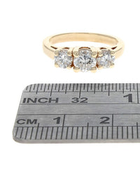 3-Stone Diamond Ring in Yellow Gold