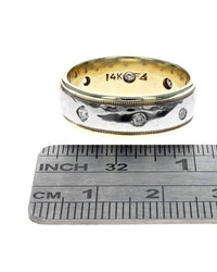 Gentleman's Hammered Diamond Eternity Band