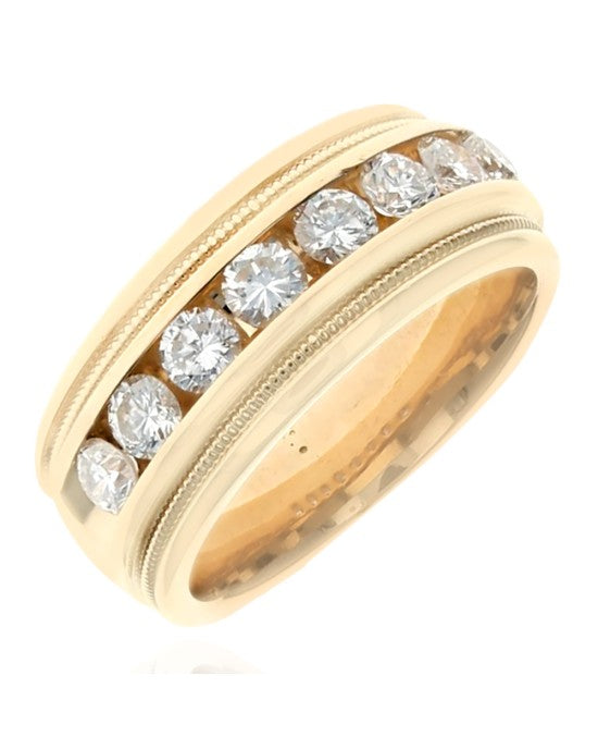Diamond Milgrain Band Ring