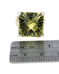 2 Tone Lemon Quartz Ring