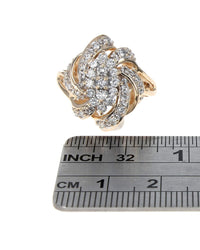 Diamond Pinwheel Cluster Ring in Yellow Gold