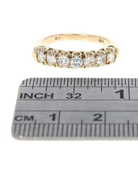 Diamond Scallop Edge Ring in Yellow Gold