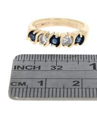 Alternating Sapphire and Diamond S Band