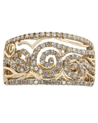 Diamond Cut Out Scroll Band