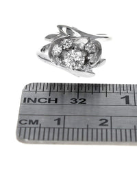 Diamond Bypass Foliate Ring