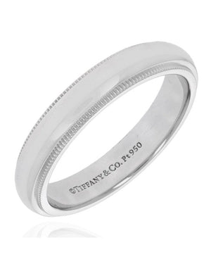 Tiffany & Co. Platinum Milgrain Edge Band