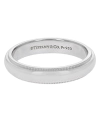 Tiffany & Co. Platinum Milgrain Edge Band